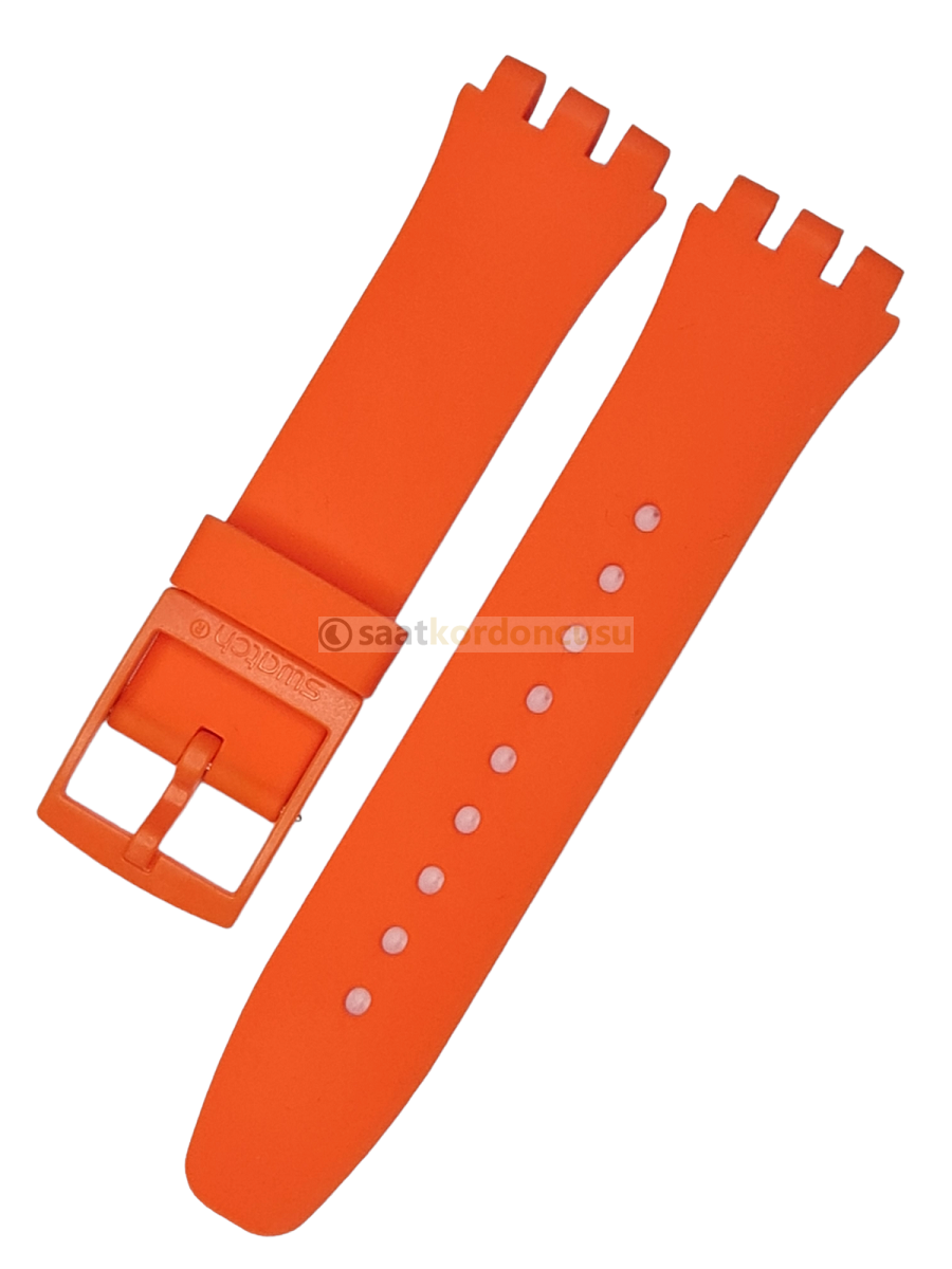 Swatch Suso400 Turuncu Renk Silikon Saat Kordonu