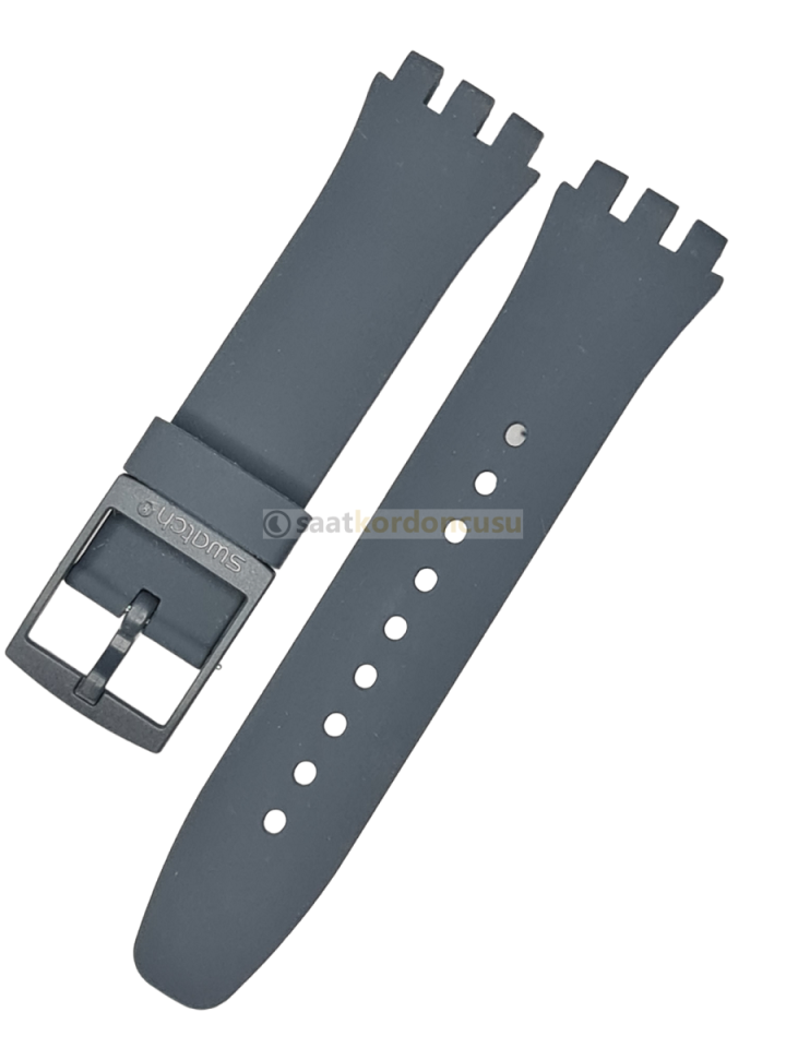 Swatch Susm400 Gri Renk Silikon Saat Kordonu