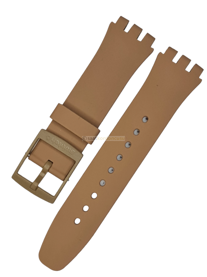 Swatch Sus400 Kahverenk Renk Silikon Saat Kordonu