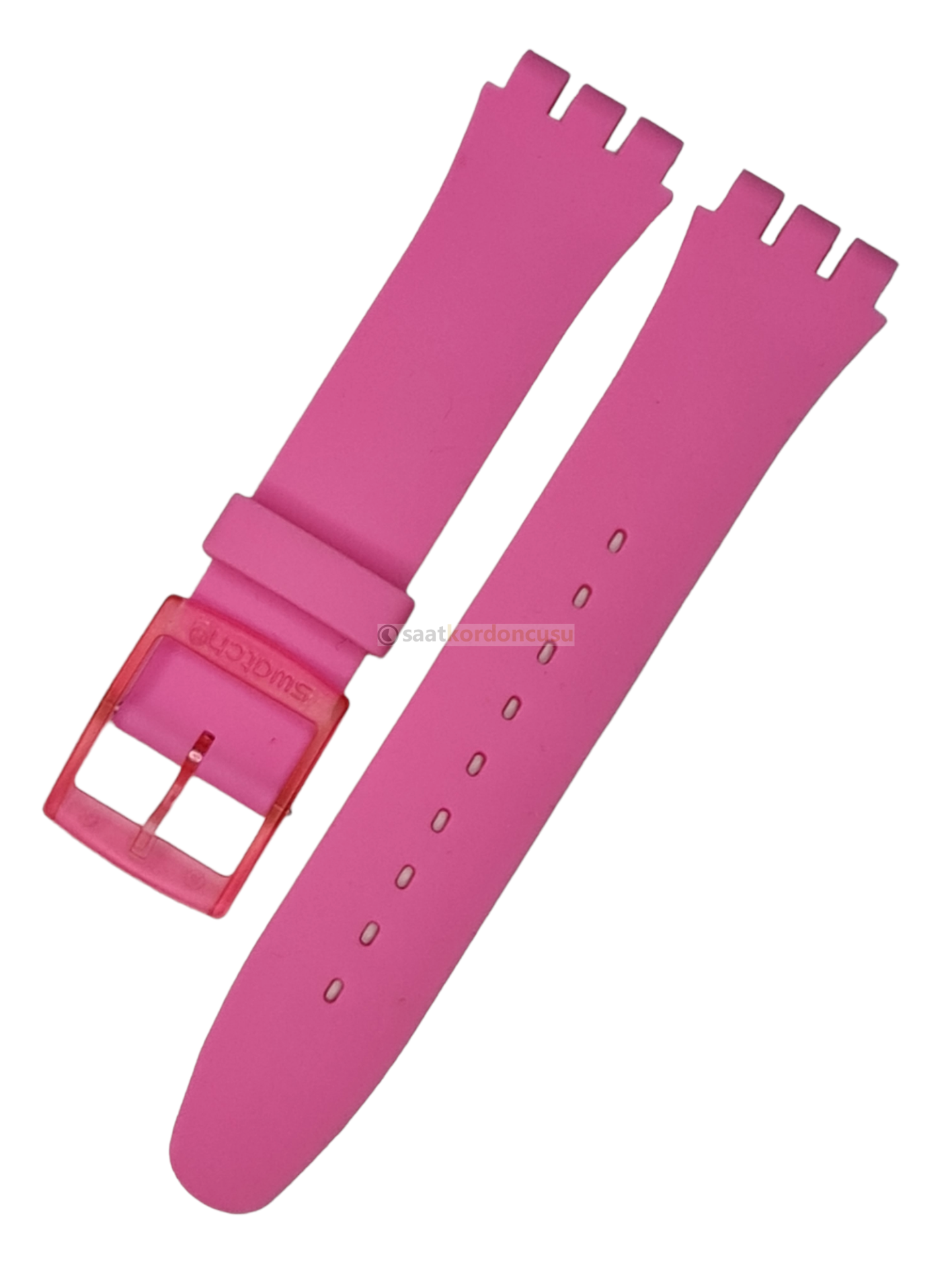Swatch 19mm Pembe Renk Silikon Saat Kordonu