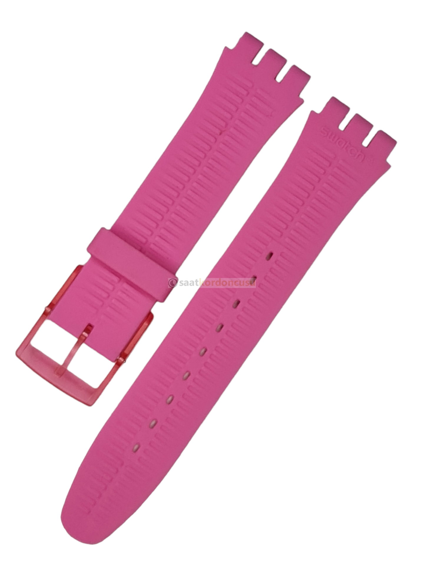 Swatch 19mm Pembe Renk Silikon Saat Kordonu