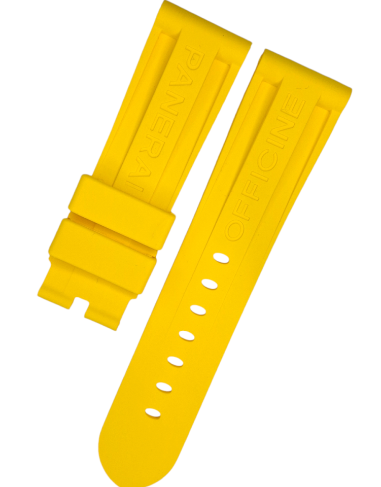 Panerai Submersible 24mm Sarı Silikon Saat Kordonu