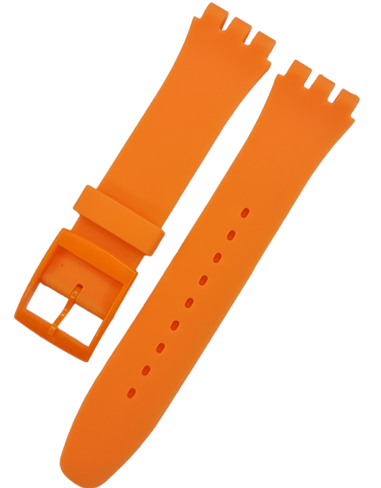 Swatch 19mm Turuncu Renk Silikon Saat Kordonu