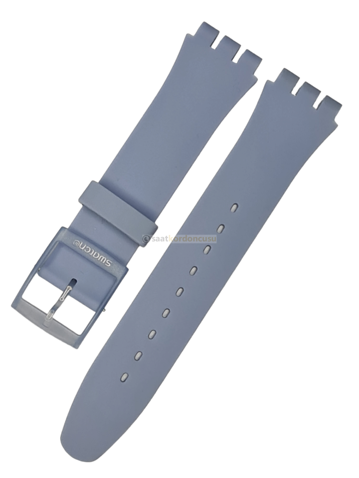 Swatch 19mm Gökçe Renk Silikon Saat Kordonu