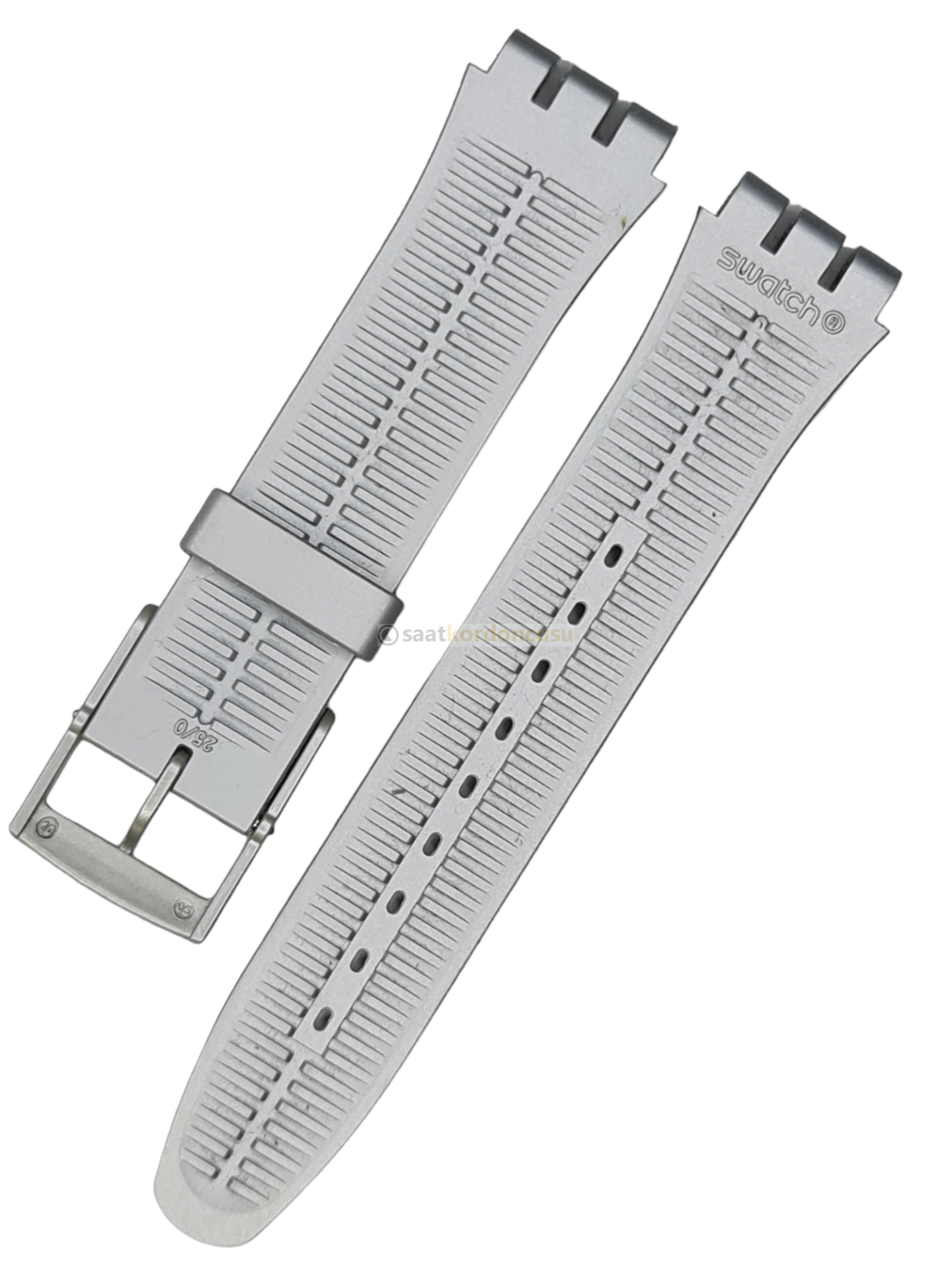 Swatch 19mm Metalik Renk Silikon Saat Kordonu