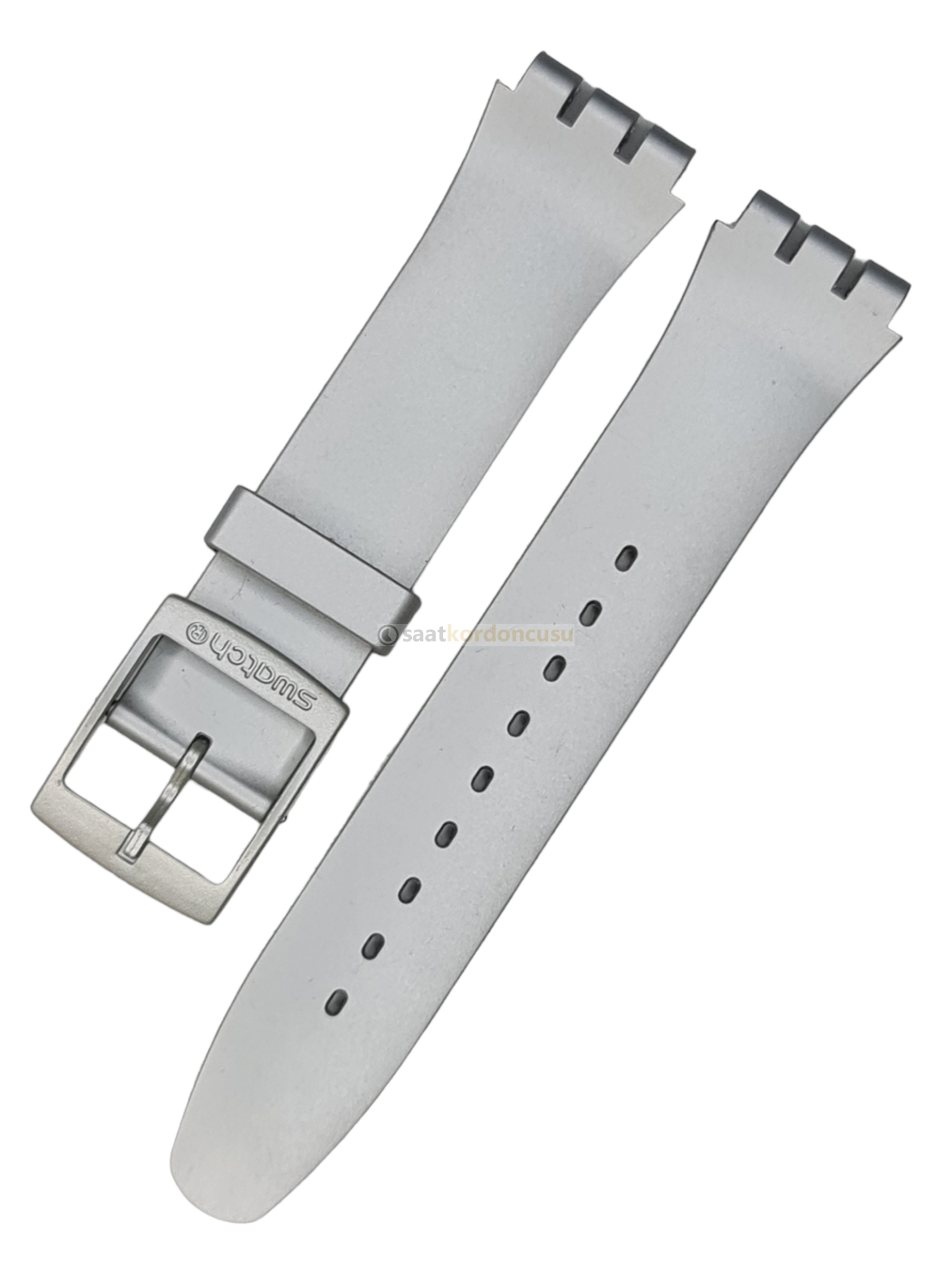 Swatch 19mm Metalik Renk Silikon Saat Kordonu