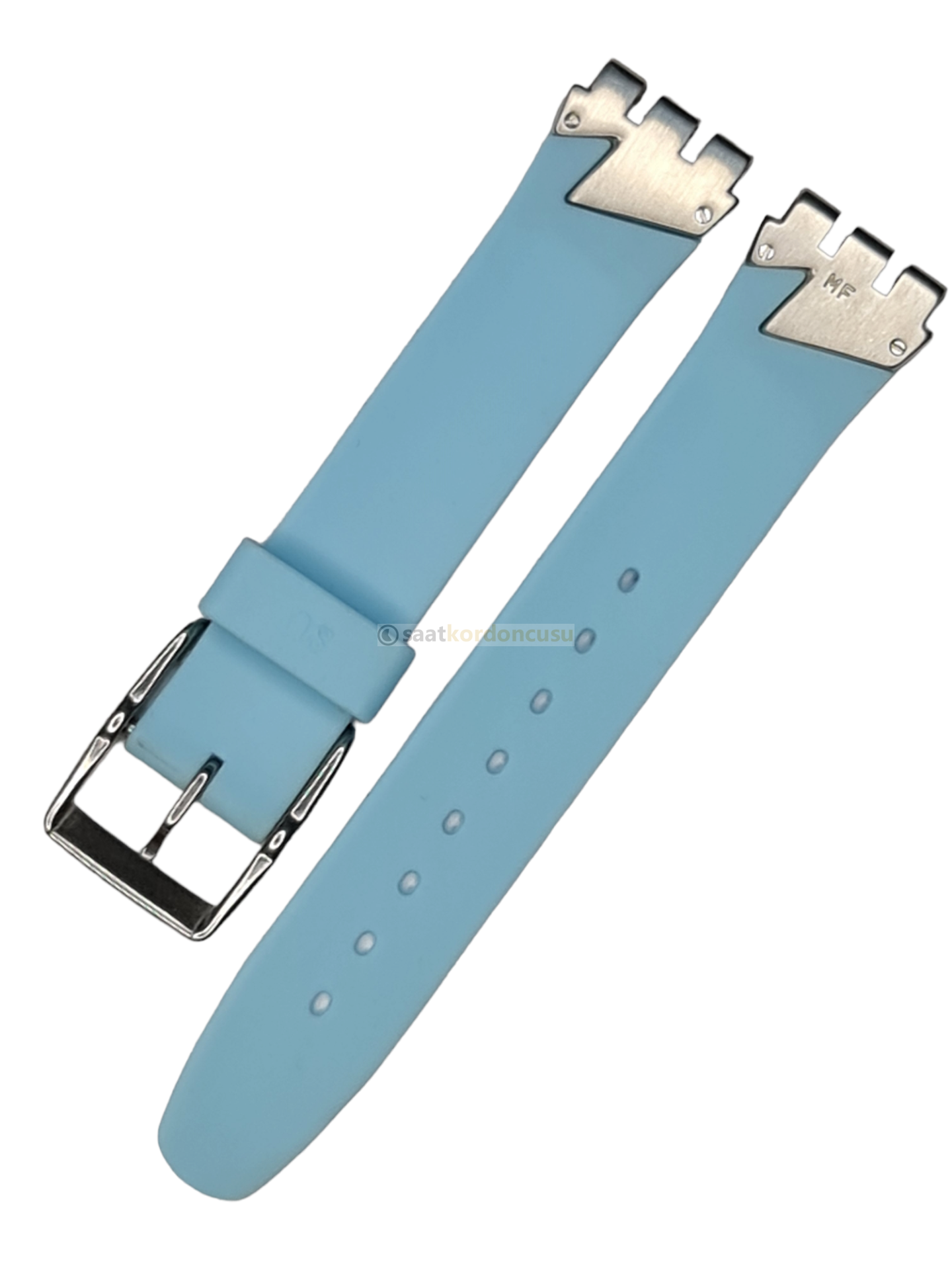 Swatch 17mm Mavi Renk Silikon Saat Kordonu