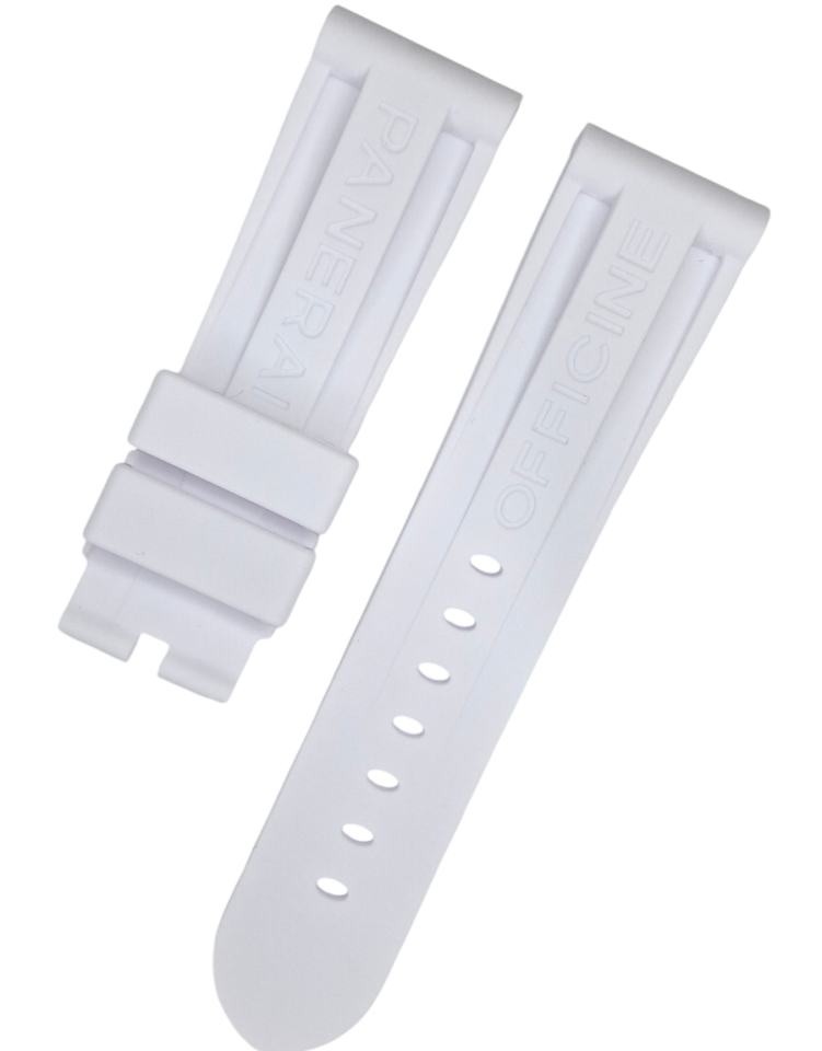 Panerai Submersible 24mm Beyaz Silikon Saat Kordonu