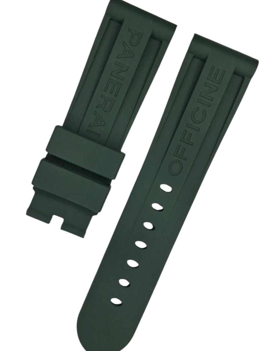 Panerai Submersible 24mm Yeşil Silikon Saat Kordonu