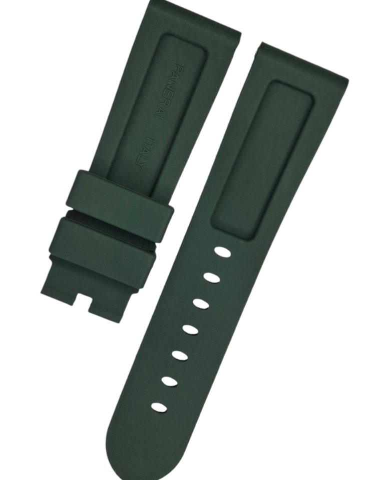 Panerai Submersible 24mm Yeşil Silikon Saat Kordonu