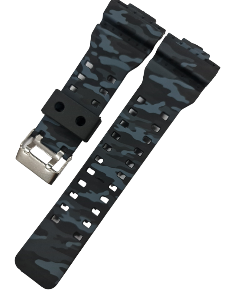 Casio G shock Ga100 Kamuflaj Siyah Silikon Saat Kordonu