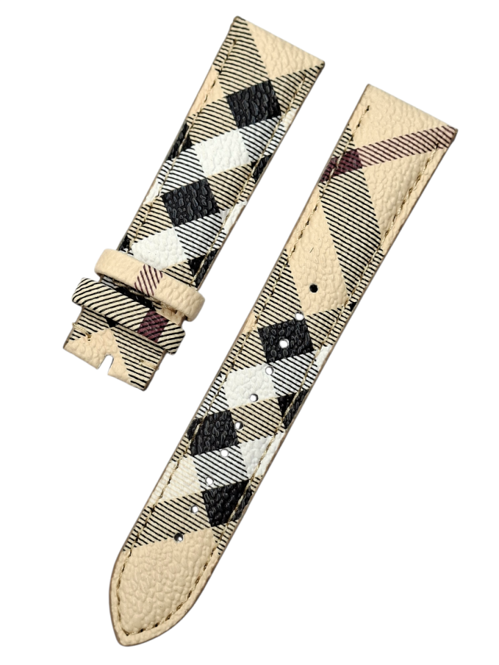 Burberry bu 9360 Modeli Kumaş Yüzeyli Saat Kordonu