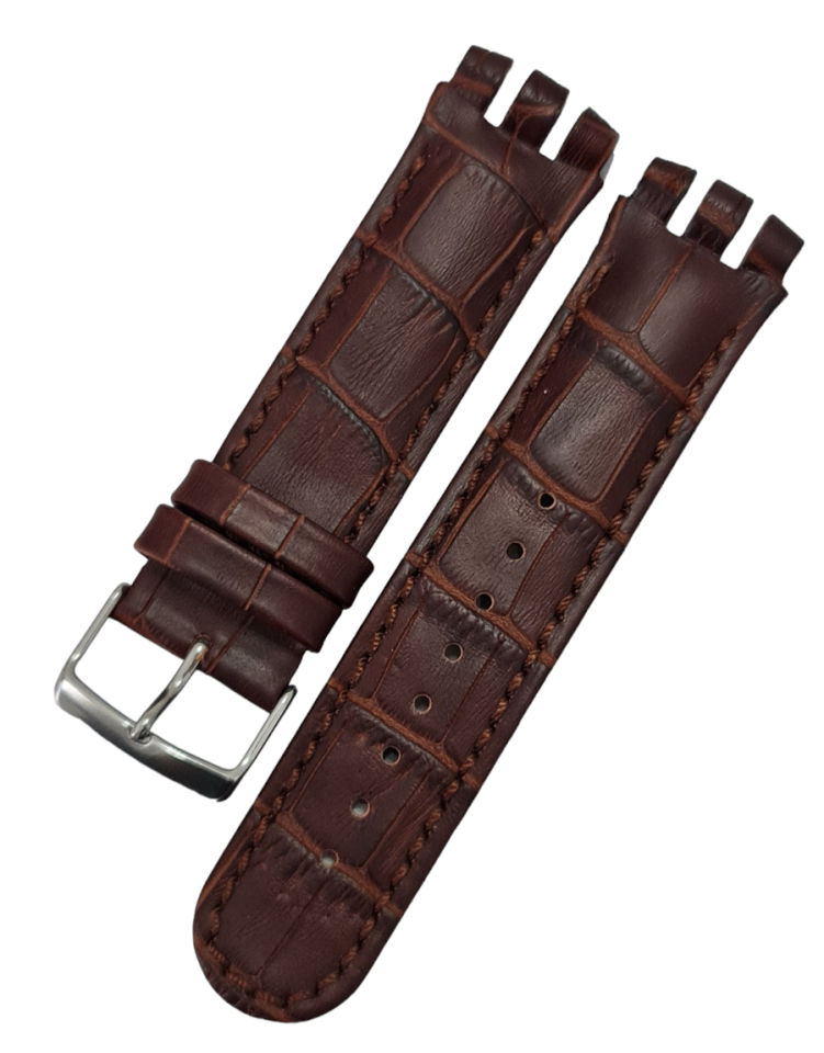 Swatch Scuba Modeli 21mm Kahverenk Deri Saat Kordonu