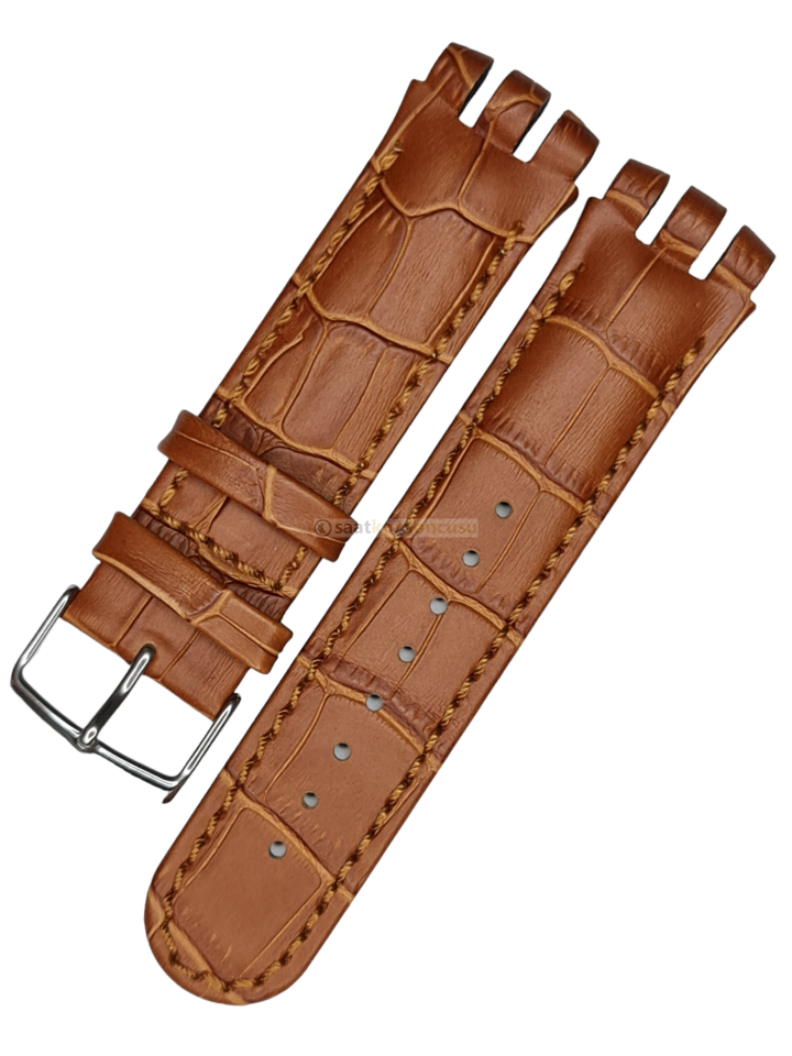 Swatch Scuba Modeli 21mm Taba Deri Saat Kordonu