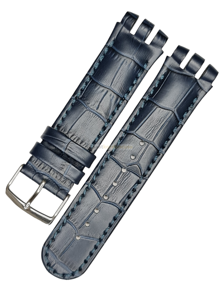 Swatch Scuba Modeli 21mm Lacivert Deri Saat Kordonu