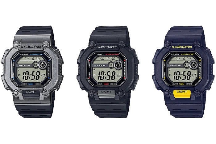 Casio W 737 H Orjinal Siyah Silikon Saat Kordonu