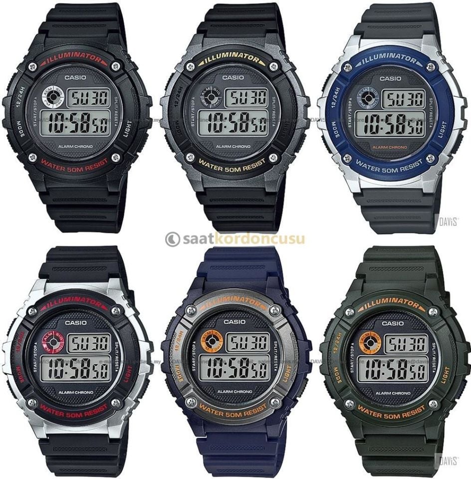 Casio w 216 h Orjinal Silikon Saat Kordonu