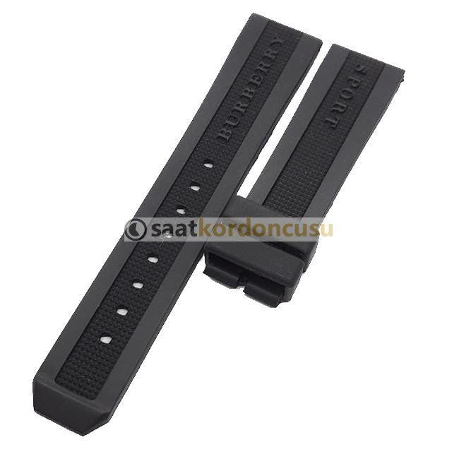 Burberry bu7707 Siyah Silikon Saat Kordonu