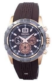 Seiko spc194p1 Lord Modeli Kahverenk Silikon Kordon