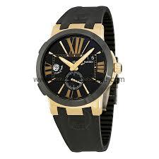 Ulysse Nardin Dual Tıme Siyah Silikon Saat Kordonu