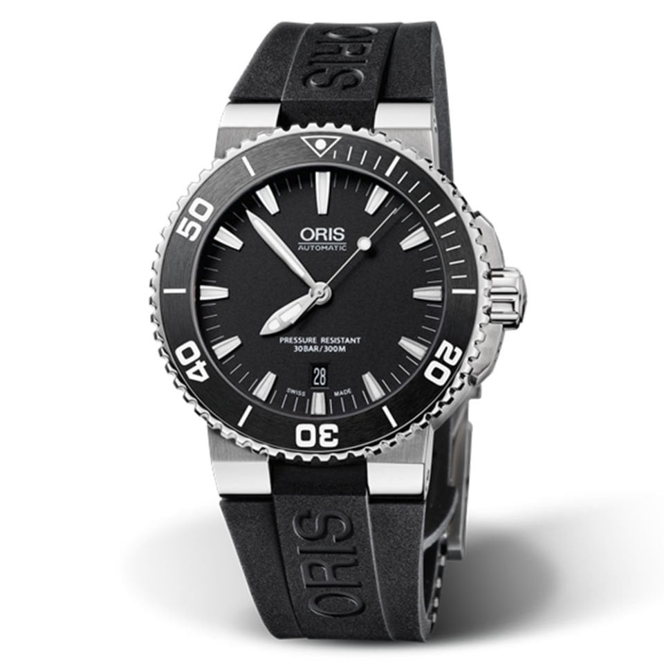 Oris Aquis Modeli 23mm Siyah Silikon Saat Kordonu