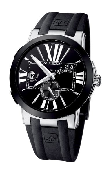 Ulysse Nardin Dual Tıme Siyah Silikon Saat Kordonu