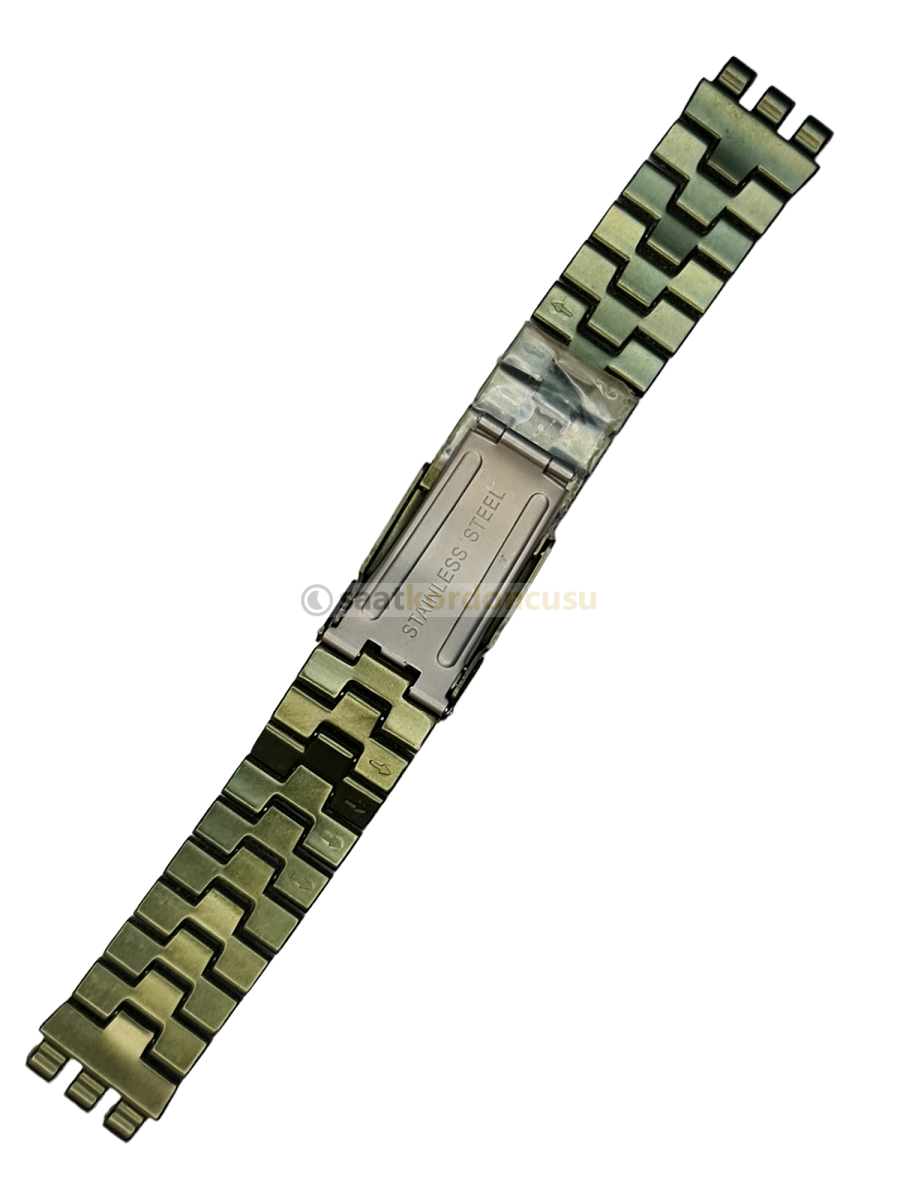Swatch 19mm Yeşil Renk Metal Saat Kordonu