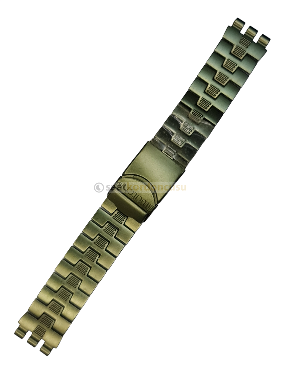 Swatch 19mm Yeşil Renk Metal Saat Kordonu
