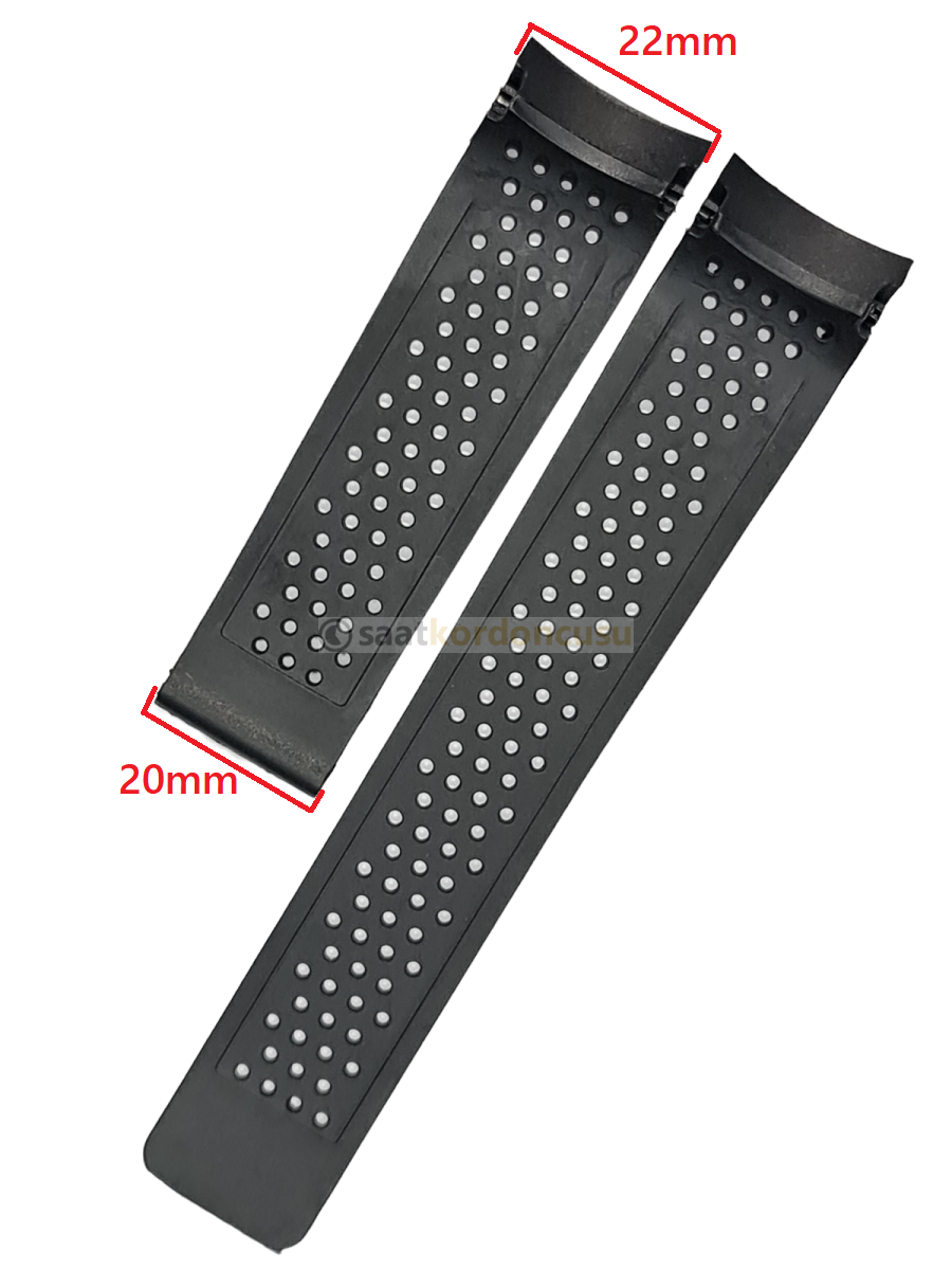 Tag Heuer Pendulum Modeli 22mm Siyah Silikon Saat Kordonu