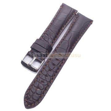 Azzuro Timsah Desenli Deri Saat Kordonu KAHVE - 22MM