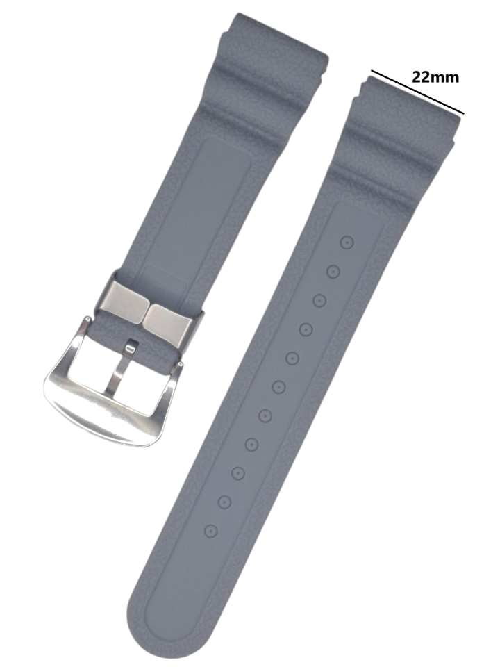 Seiko Prospex Model 22mm Gri Silikon Saat Kordonu