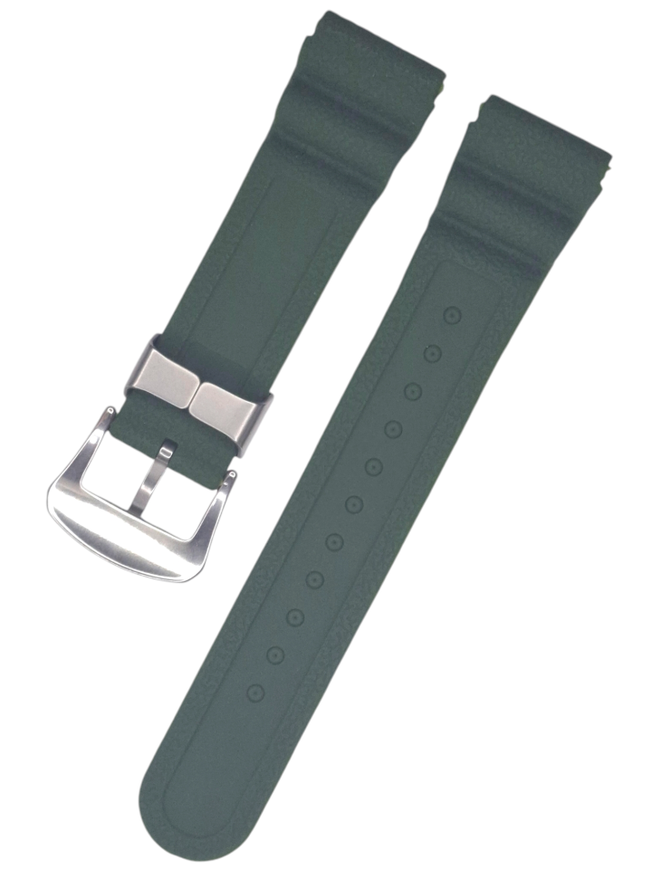 Seiko Prospex Model 22mm Yeşil Silikon Saat Kordonu