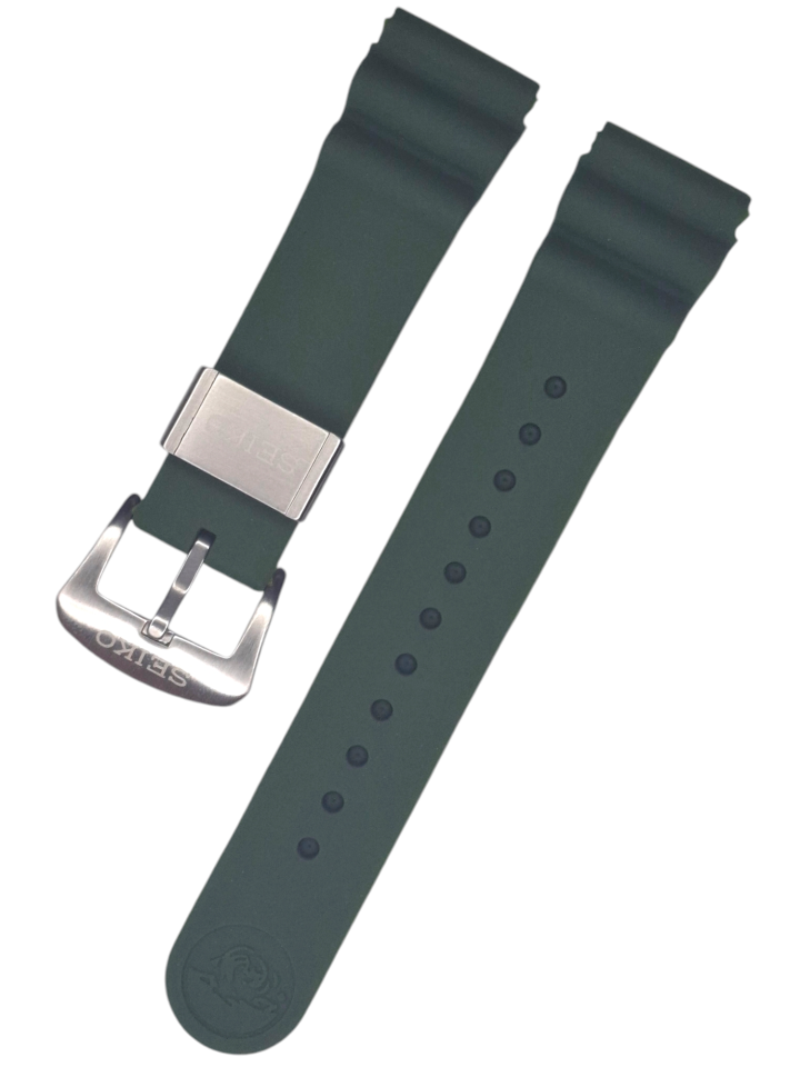 Seiko Prospex Model 22mm Yeşil Silikon Saat Kordonu