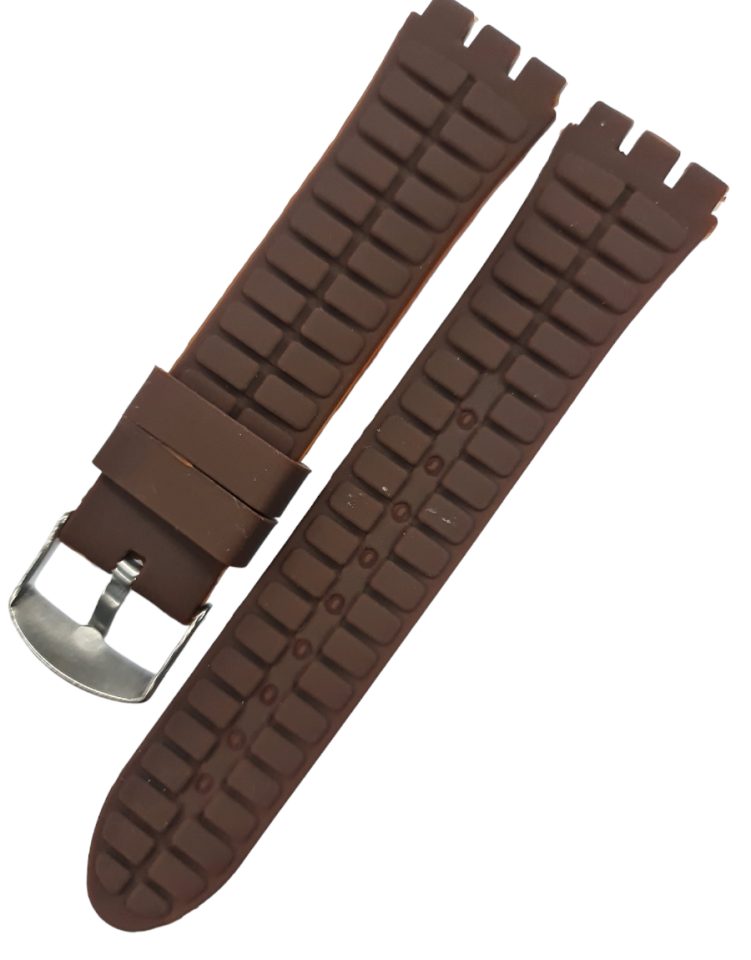 Swatch Yvs 21mm Kahverenk Silikon Saat Kordonu