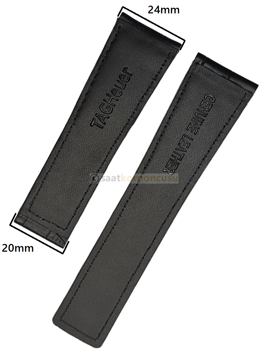 Tag Heuer Modeli 24x20 Mavi Süet Deri Saat Kordonu