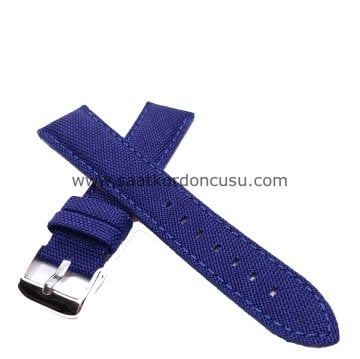 Azzuro Kanvas Tekstil Örme Saat Kordonu 20 MM - LACİVERT