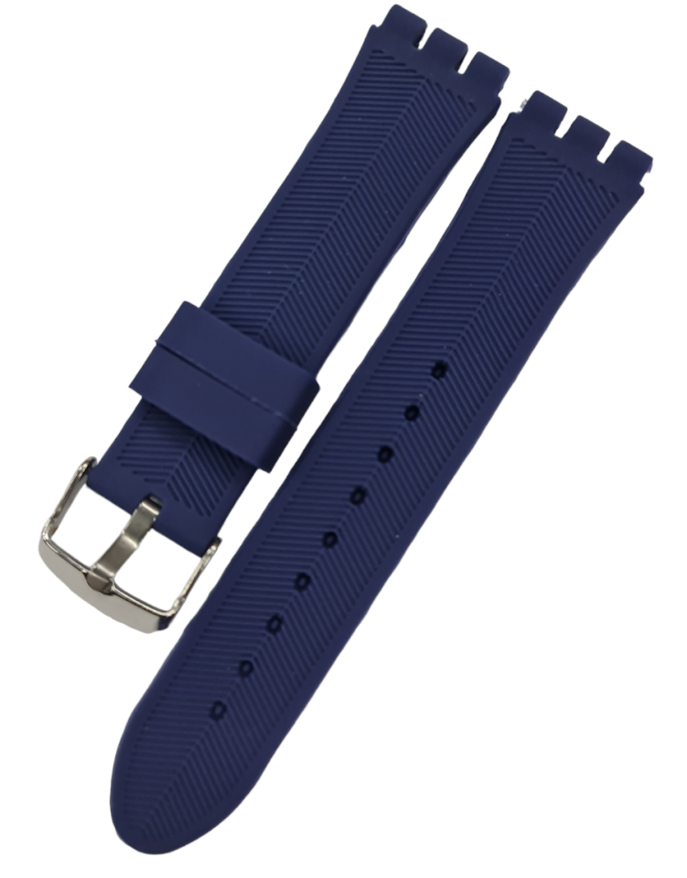 Swatch Yvs 21mm Lacivert Silikon Saat Kordonu