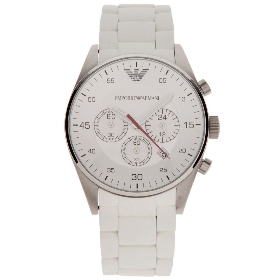 Emporio Armani Ar5859 Beyaz Silikon Kaplama Saat Kordonu