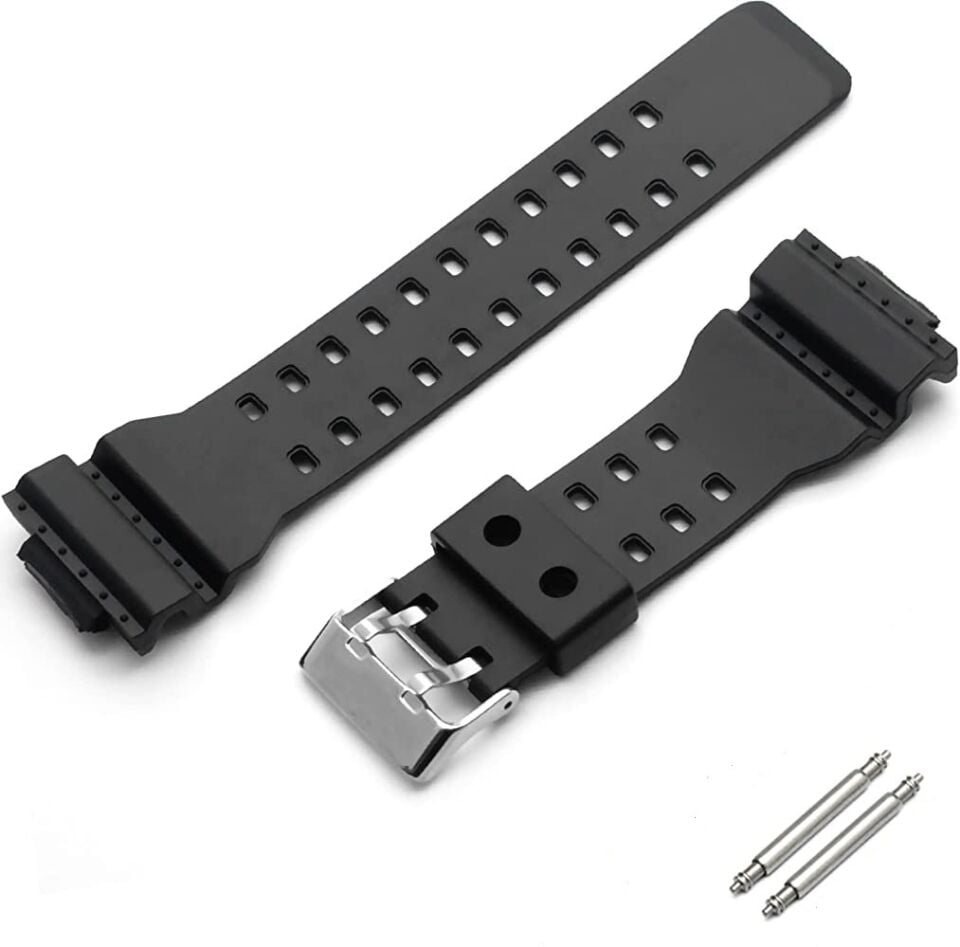 Casio Ga100 Uyumlu Siyah Silikon Saat Kordonu