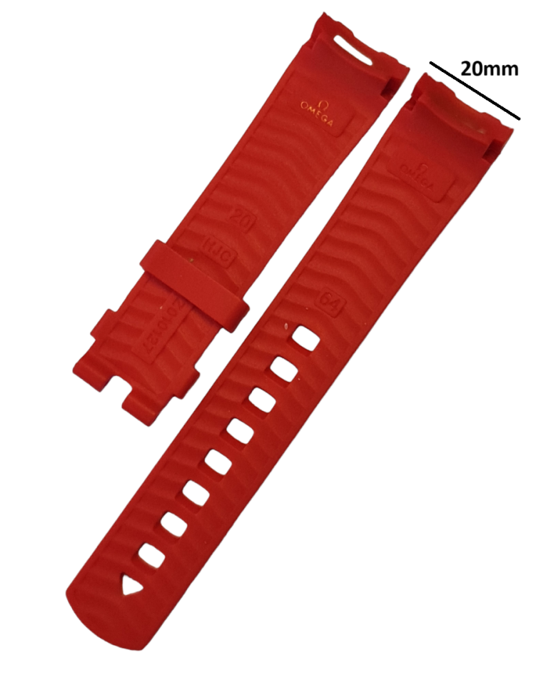 Omega Swatch Moonwatch Uyumlu Kırmızı Silikon Saat Kordonu