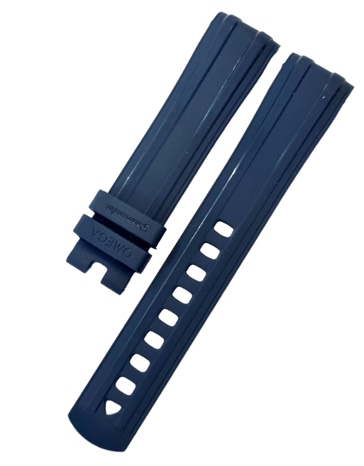 Omega Swatch Moonwatch Uyumlu Lacivert Silikon Saat Kordonu