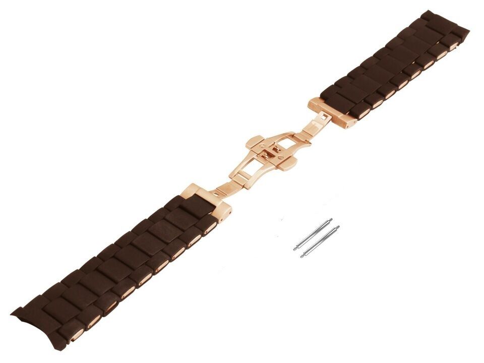 Emporio Armani Ar5982 Kahverenk Silikon Kaplama Saat Kordonu
