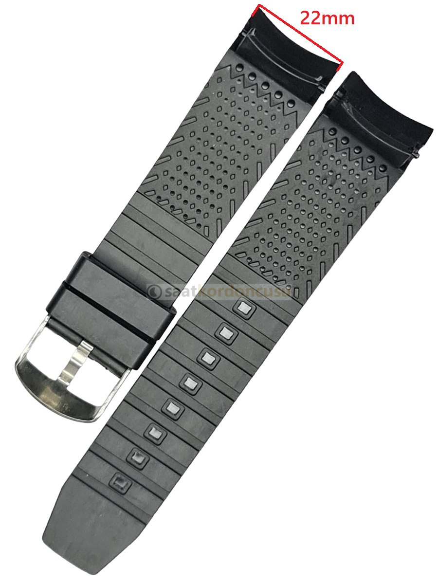 Tag Heuer Uyumlu 22mm Syah Silikon Saat Kordonu