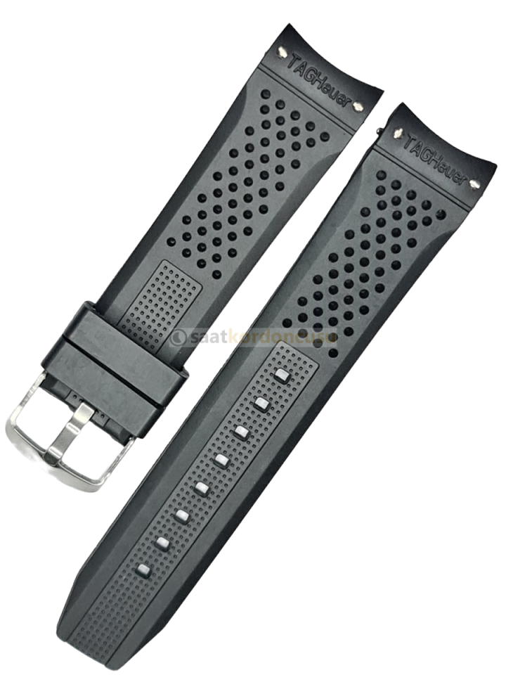 Tag Heuer Uyumlu 22mm Syah Silikon Saat Kordonu