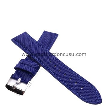 Azzuro Kanvas Tekstil Örme Saat Kordonu 24 MM - LACİVERT