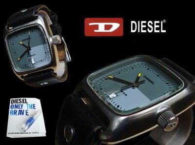 Diesel Dz 2076 El Yapımı Siyah Deri Saat Kordonu