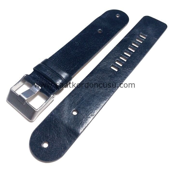 Diesel Dz 2076 El Yapımı Siyah Deri Saat Kordonu