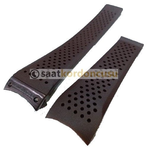 Tag Heuer Uyumlu 23mm Kahverenk Silikon Kordon
