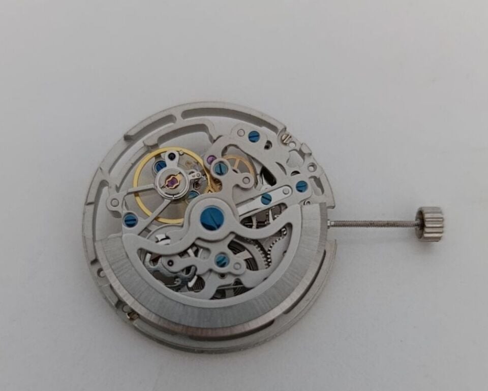 Taransparan Model Otomatik Kurmalı Saat Makinası