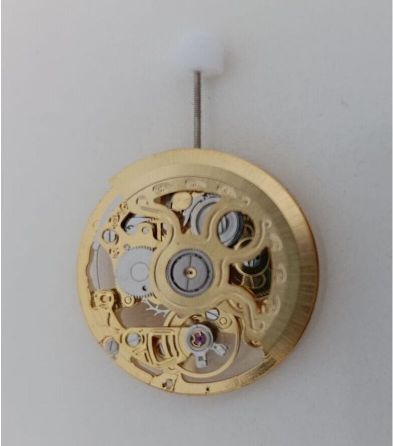 Taransparan Model Otomatik Kurmalı Saat Makinası